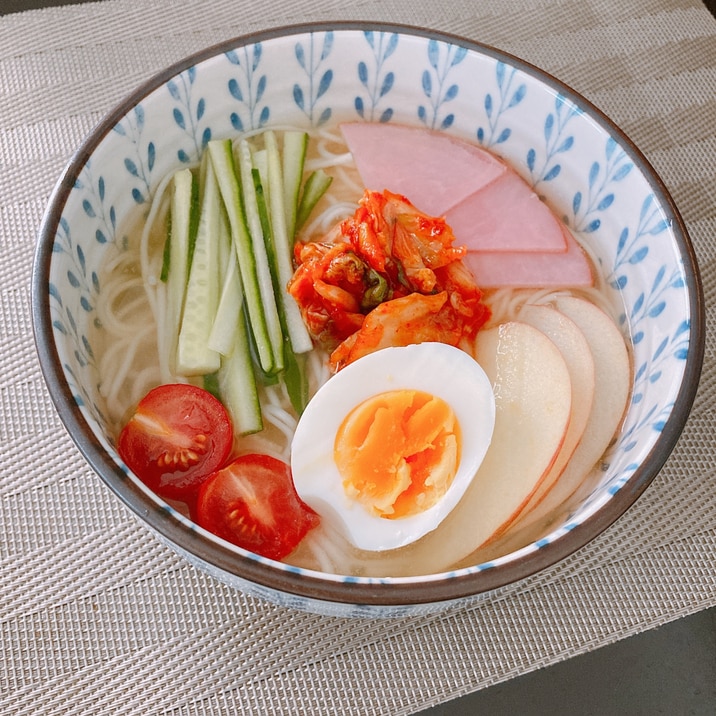 暑い日に!冷麦で、ひんやり冷麺風